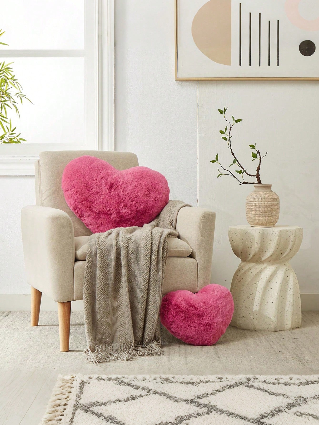 1pc Heart-Shaped Throw Pillow, Cute Heart-Shaped Decorative Cushion, Soft Decorative Pillow, Suitable For Sofa, Bedroom, Living Room, Home Decor, Room Decor, Party, Wedding, Valentine's Day, Spring/Su