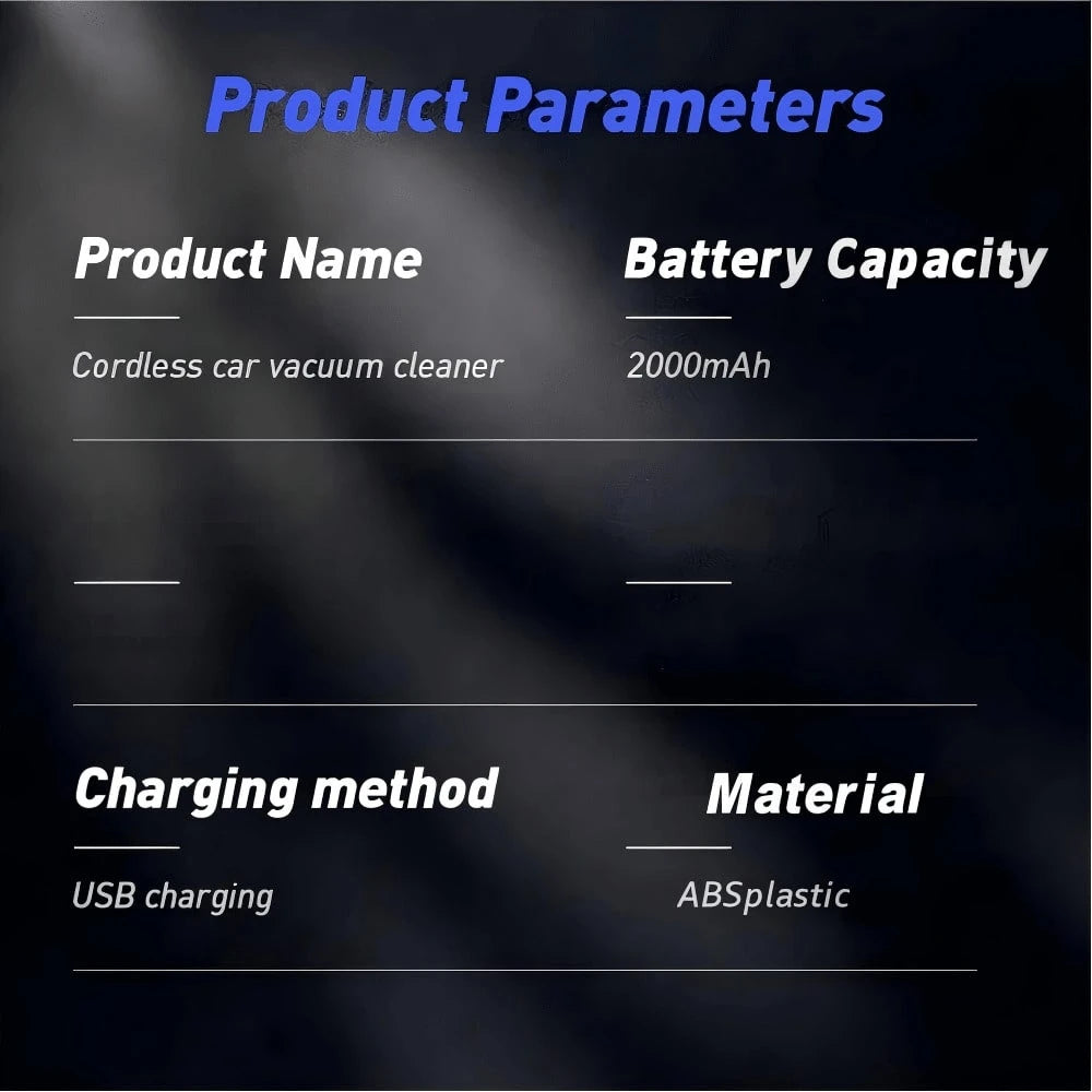 1pc High Power Super Strong Suction Rechargeable Vacuum Cleaner, 2000mAh Rechargeable Lithium Battery Long Battery Life, 0.3-0.4L Large Capacity Dust Bin, Essential For Holidays, Summer Travel, Gradua