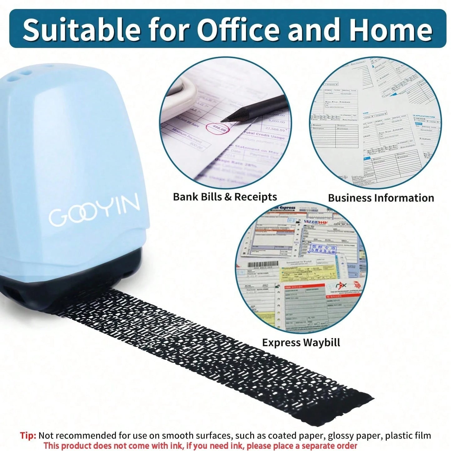 1pc Identity Protection Roller Seal, No Ink, For Identity Masking, Confidentiality Sealing, Identity Theft Protection- Privacy And Address Blocker, Essential For Back To School. This Reusable Privacy