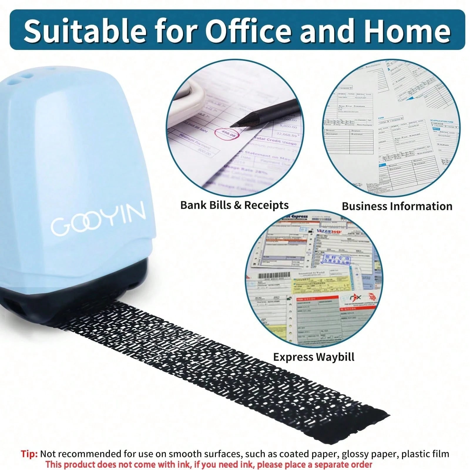 1pc Identity Protection Roller Seal, No Ink, For Identity Masking, Confidentiality Sealing, Identity Theft Protection- Privacy And Address Blocker, Essential For Back To School. This Reusable Privacy