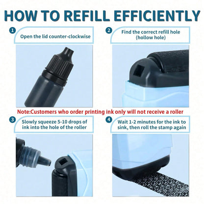 1pc Identity Protection Roller Seal, No Ink, For Identity Masking, Confidentiality Sealing, Identity Theft Protection- Privacy And Address Blocker, Essential For Back To School. This Reusable Privacy