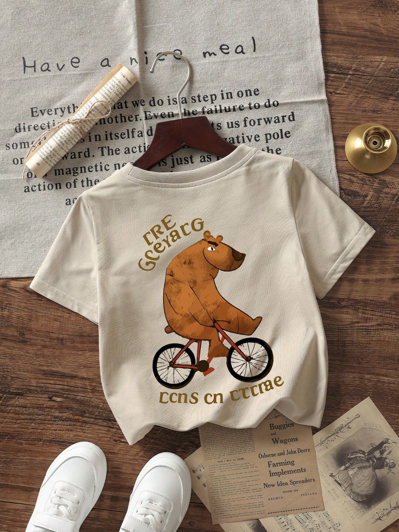 1pc Infant/Toddler Boys' Creative Cartoon Graphic Letter Slogan Print Basic Round Neck Short Sleeve T-Shirt, Casual Fashion Baby Boy Clothes