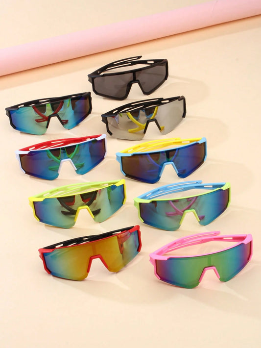 1pc Kids Fashion Glasses, Unisex Cycling, Skiing, Mountaineering Classic Versatile Goggles, Suitable For Travel Outdoor Sports