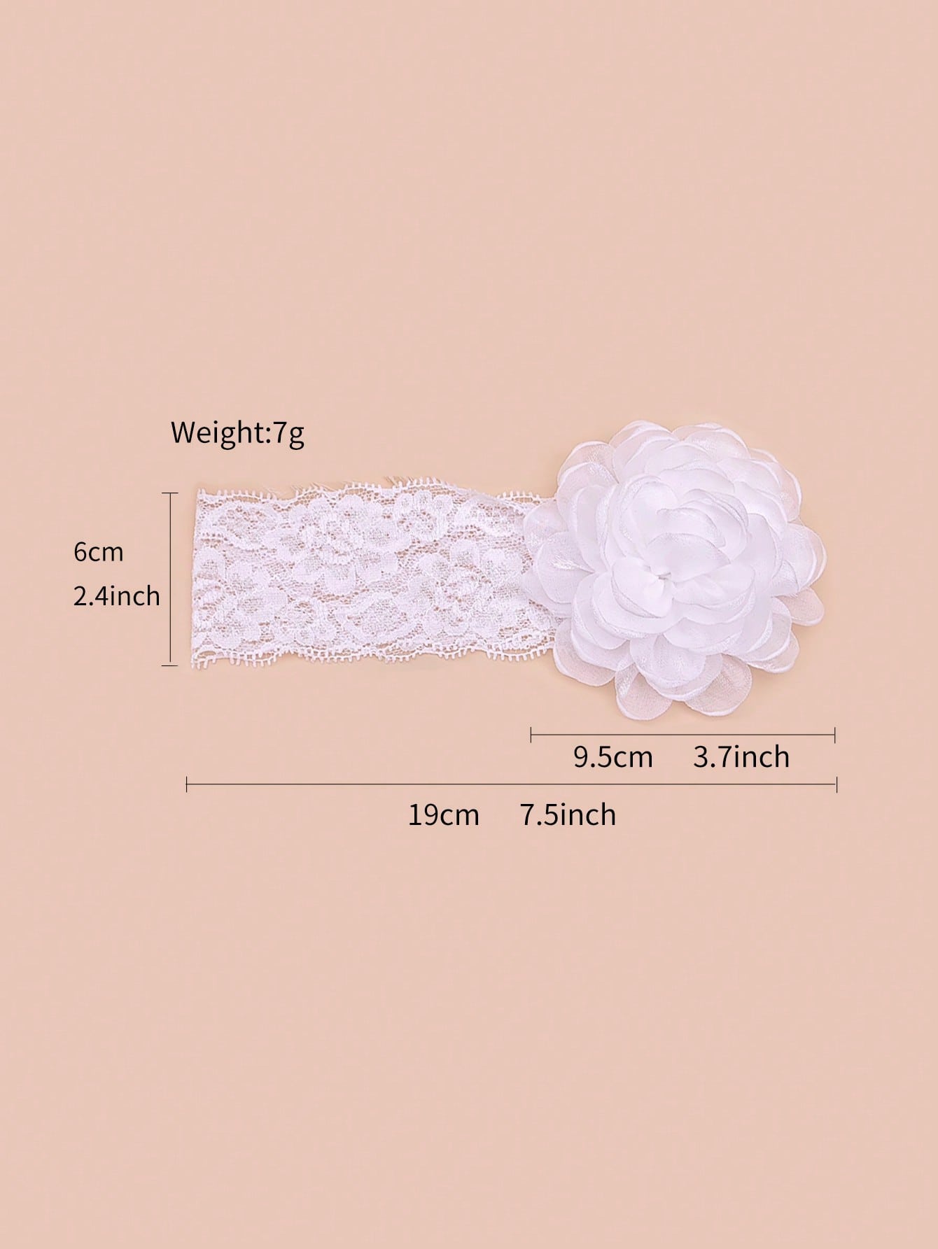 1pc Lace Flower Baby Headband Suitable For Daily Wear And Gift Set Baby Hairband Love Valentine