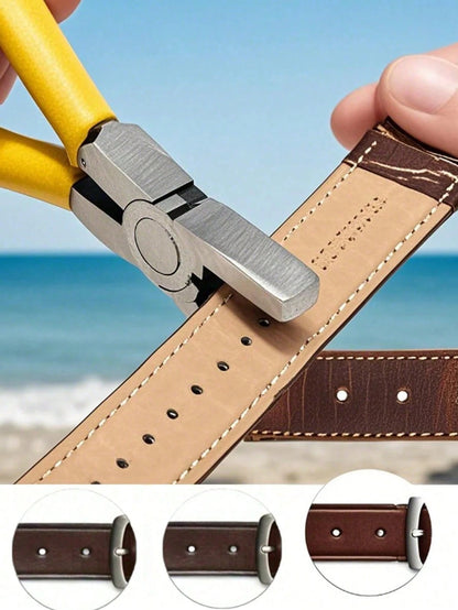 1pc Leather Hole Punch Tool, Multi-Functional Leather Punch Tool, 2.0mm Universal Leather Punch Tool, Suitable For Watch Straps, Belts, Shoelaces, Unisex Multi-Functional Handheld Punch Tool, Suitable