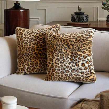 1pc Leopard Print Pillow Cover, Luxury Style Pillow Case Suitable For Bedroom, Sofa, Living Room, Great Gift