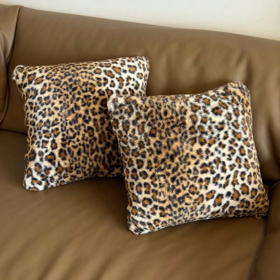 1pc Leopard Print Pillow Cover, Luxury Style Pillow Case Suitable For Bedroom, Sofa, Living Room, Great Gift