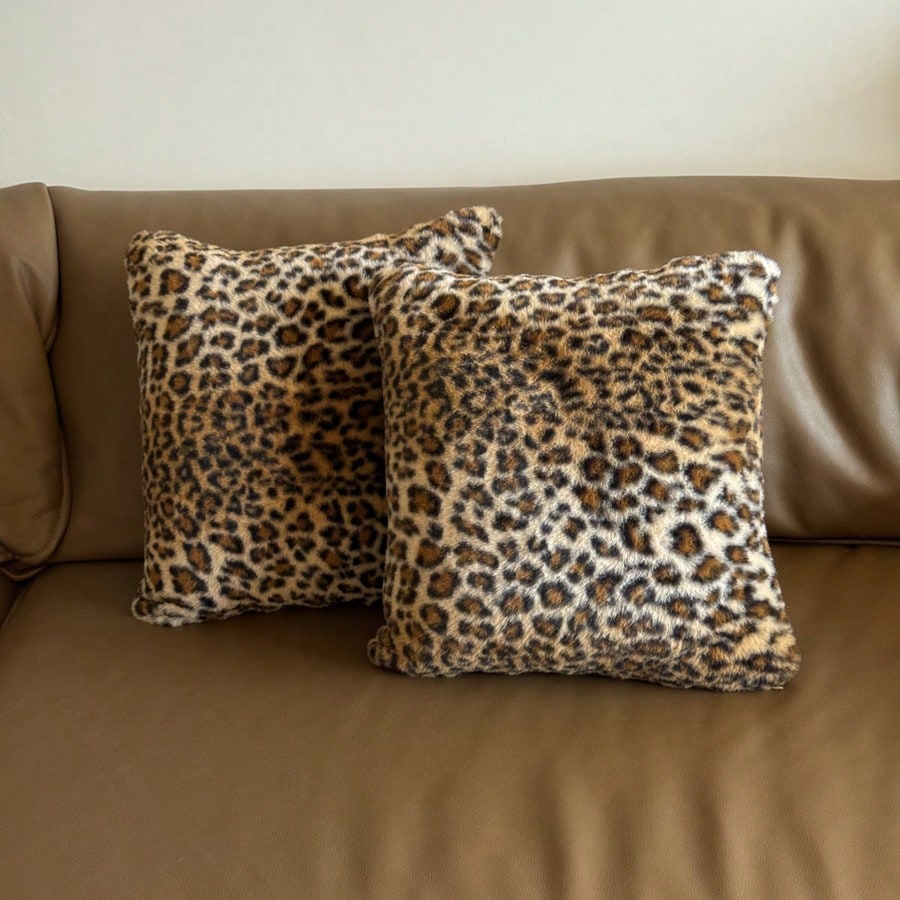 1pc Leopard Print Pillow Cover, Luxury Style Pillow Case Suitable For Bedroom, Sofa, Living Room, Great Gift