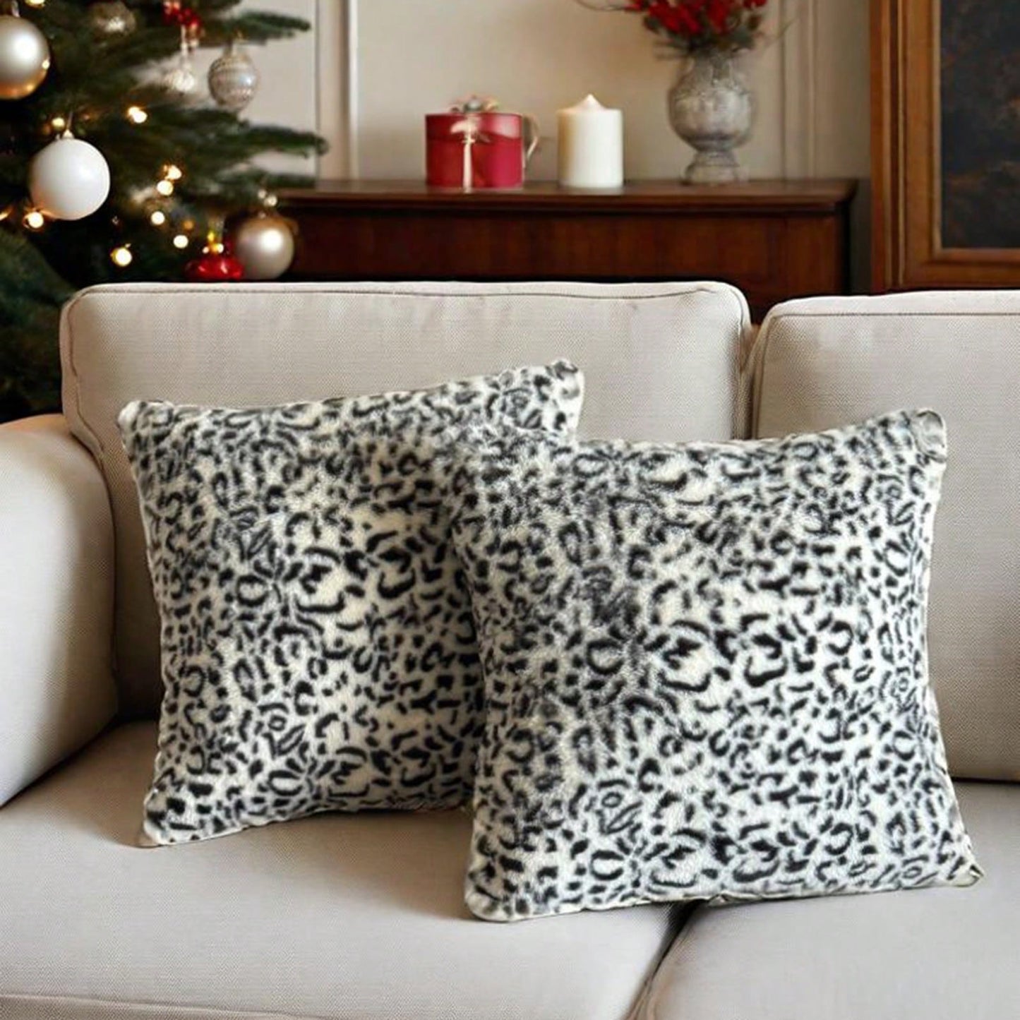 1pc Leopard Print Pillow Cover, Luxury Style Pillow Case Suitable For Bedroom, Sofa, Living Room, Great Gift