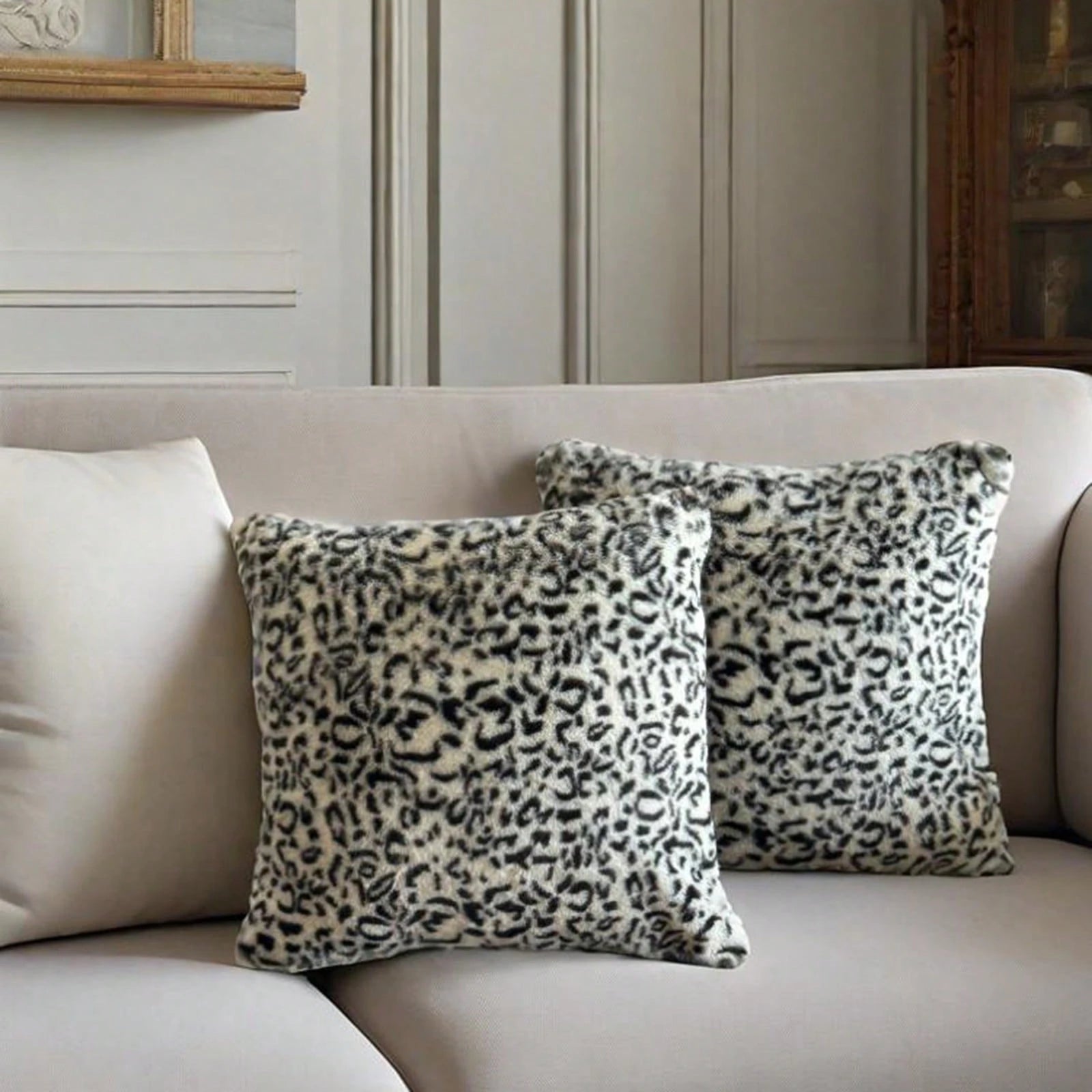 1pc Leopard Print Pillow Cover, Luxury Style Pillow Case Suitable For Bedroom, Sofa, Living Room, Great Gift