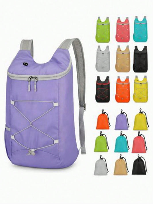 1pc Lightweight Foldable Backpack 20L Water-Resistant Ultra-Light Hiking Camping Daypack