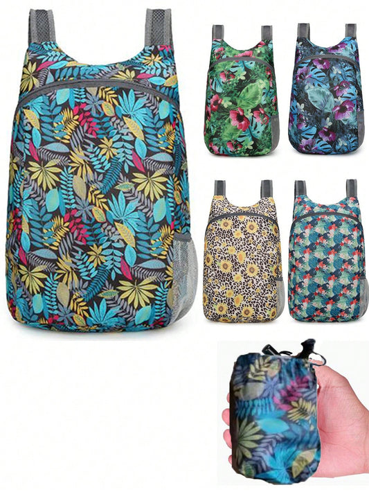 1pc Lightweight Outdoor Foldable Backpack, New Breathable Water-Resistant Portable Travel Sports Folding Bag, Multi-Purpose Hiking Rucksack