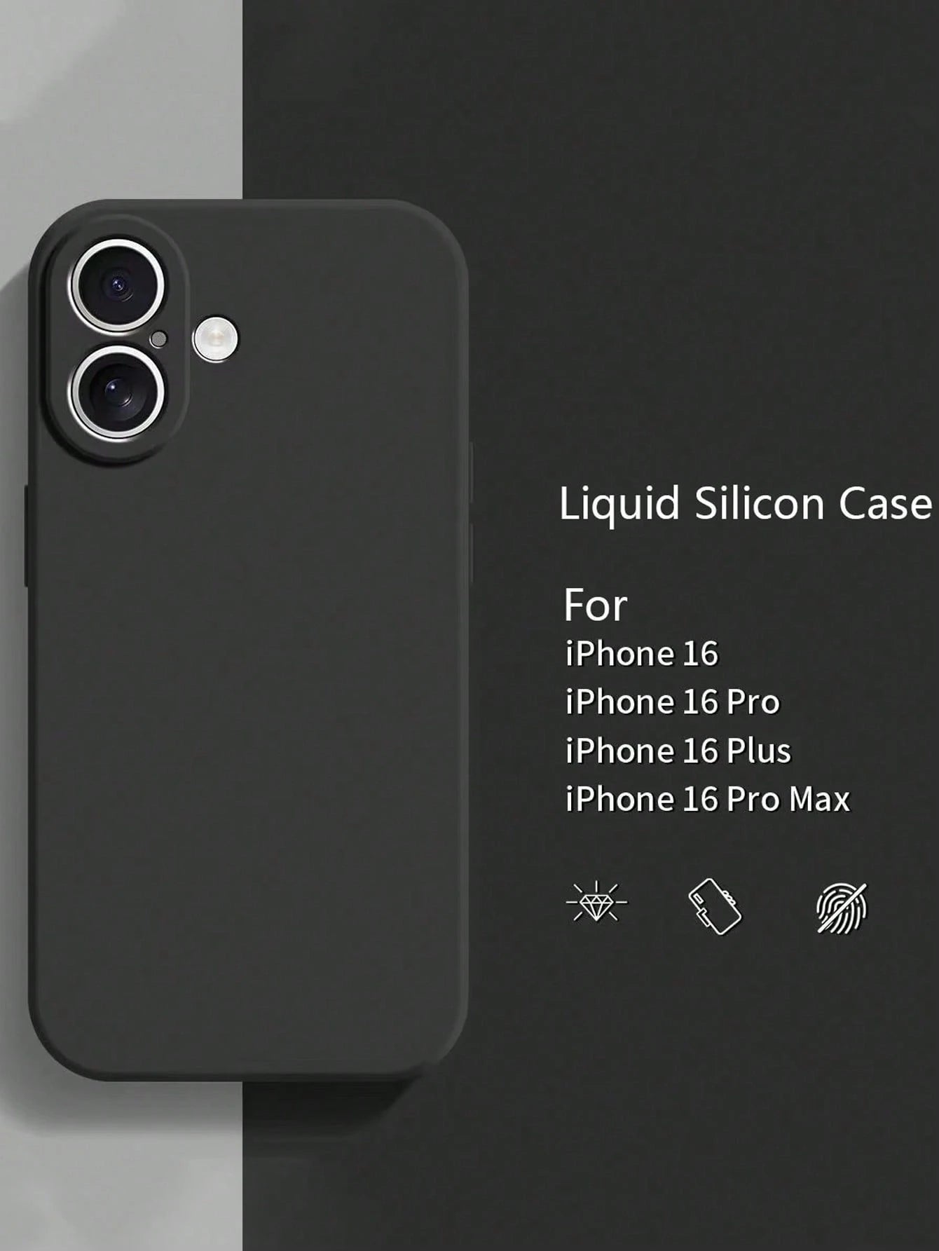 1pc Luxury Solid Color Shockproof Phone Case With Camera Protection, Compatible With IPhone 17/17 Air/17 Pro/17 Pro Max/16/16 Pro/16 Plus/16 Pro Max/16 15 14 13 12 11 Pro Max Plus Series, Shock-Absorb