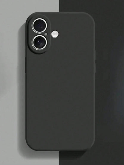 1pc Luxury Solid Color Shockproof Phone Case With Camera Protection, Compatible With IPhone 17/17 Air/17 Pro/17 Pro Max/16/16 Pro/16 Plus/16 Pro Max/16 15 14 13 12 11 Pro Max Plus Series, Shock-Absorb