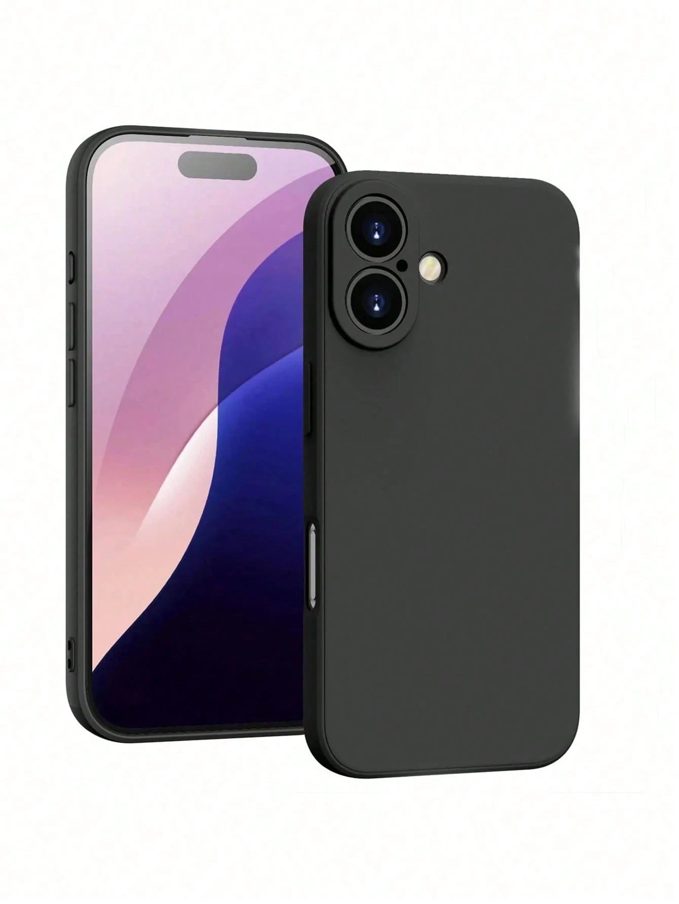 1pc Luxury Solid Color Shockproof Phone Case With Camera Protection, Compatible With IPhone 17/17 Air/17 Pro/17 Pro Max/16/16 Pro/16 Plus/16 Pro Max/16 15 14 13 12 11 Pro Max Plus Series, Shock-Absorb