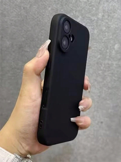 1pc Luxury Solid Color Shockproof Phone Case With Camera Protection, Compatible With IPhone 17/17 Air/17 Pro/17 Pro Max/16/16 Pro/16 Plus/16 Pro Max/16 15 14 13 12 11 Pro Max Plus Series, Shock-Absorb