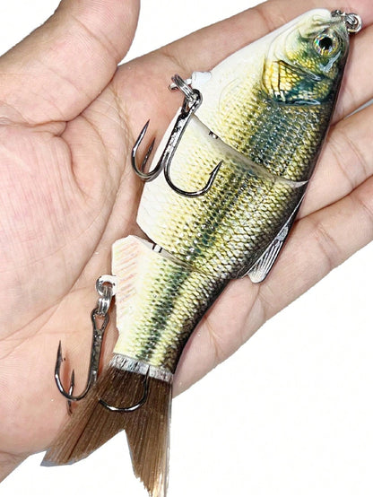 1pc Luya Perch Fishing Lures, Multi-jointed Realistic Simulation Fish Bait