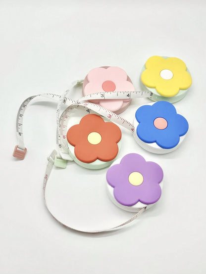 1pc Macaron Color Mini Flower Tape Measure, Double-Sided Scale Mini Portable Tape Measure, Tape Measure For Measuring Length, Tape Measure For Measuring Height, Tape Measure For Measuring Distance, Ta