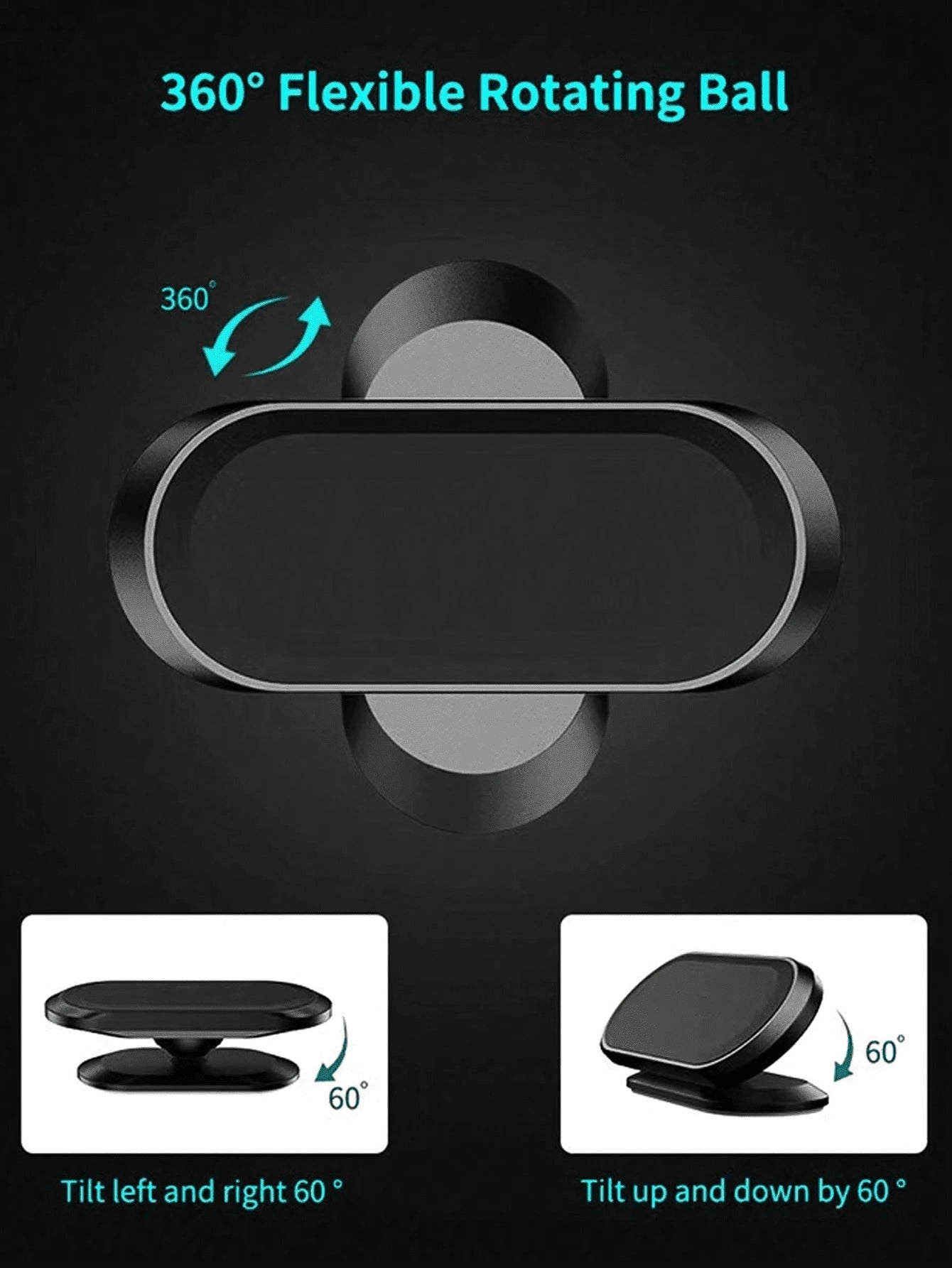 1pc Magnetic Car Phone Holder, Waterproof Alloy Holder, Dashboard Car Phone Mount, GPS Navigation Phone Holder, Compatible With Smartphones, Use With Magnetic Plate Compatible With IPhone, Android Pho