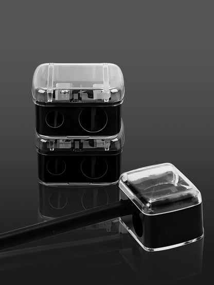 1pc Makeup Pencil Sharpener, Suitable For Eyebrow Pencil, Eyeliner, Lip Pencil, Lipstick And Other Cosmetics, Dual-Size Aperture Sharpener With Dust Cover, Cosmetics, Affordable Price, Room Decor, Van
