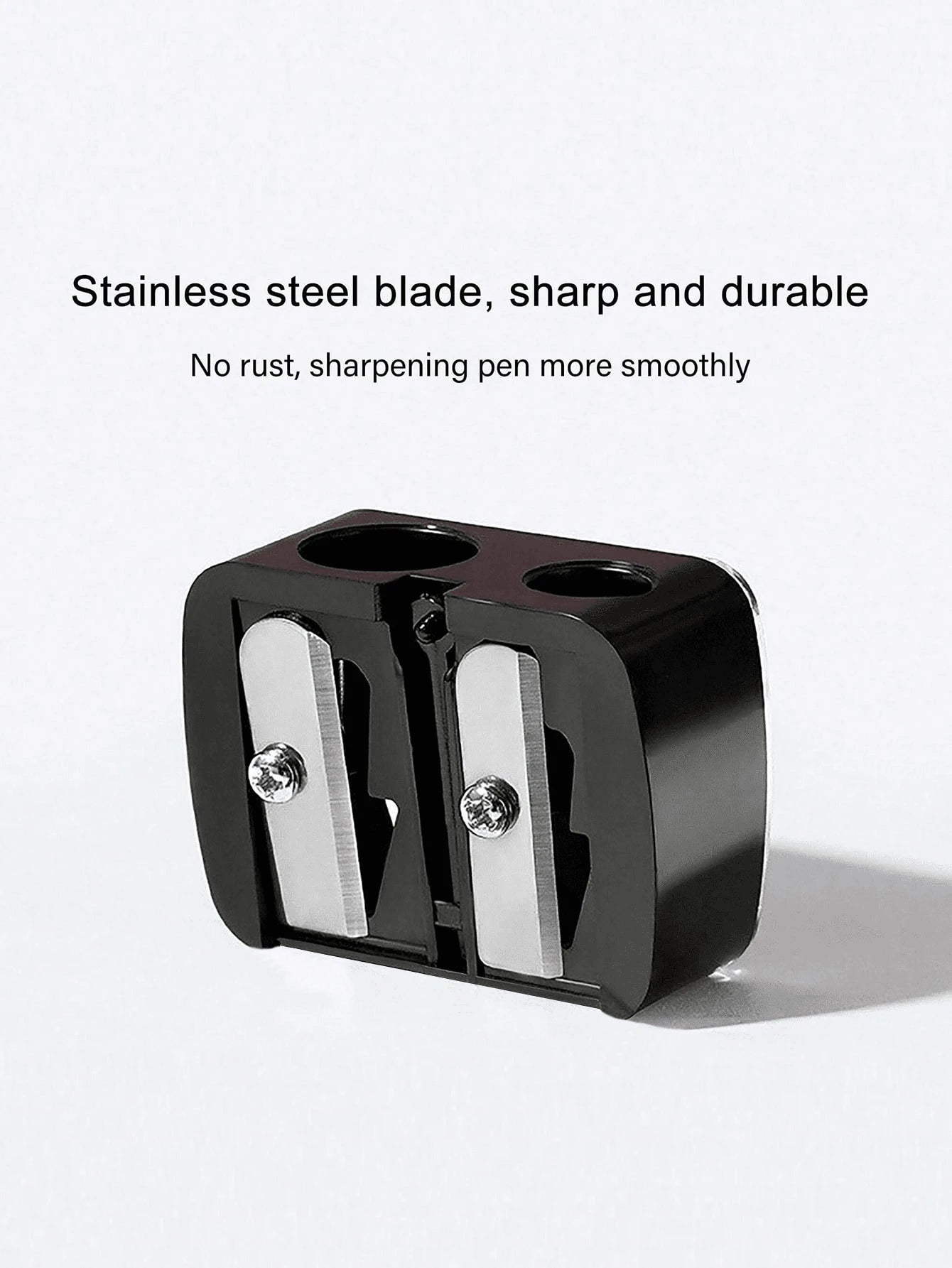 1pc Makeup Pencil Sharpener, Suitable For Eyebrow Pencil, Eyeliner, Lip Pencil, Lipstick And Other Cosmetics, Dual-Size Aperture Sharpener With Dust Cover, Cosmetics, Affordable Price, Room Decor, Van