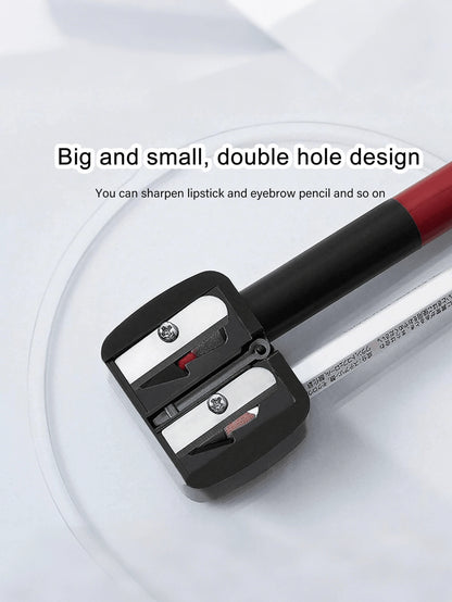 1pc Makeup Pencil Sharpener, Suitable For Eyebrow Pencil, Eyeliner, Lip Pencil, Lipstick And Other Cosmetics, Dual-Size Aperture Sharpener With Dust Cover, Cosmetics, Affordable Price, Room Decor, Van