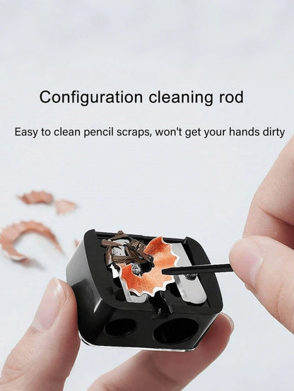 1pc Makeup Pencil Sharpener, Suitable For Eyebrow Pencil, Eyeliner, Lip Pencil, Lipstick And Other Cosmetics, Dual-Size Aperture Sharpener With Dust Cover, Cosmetics, Affordable Price, Room Decor, Van