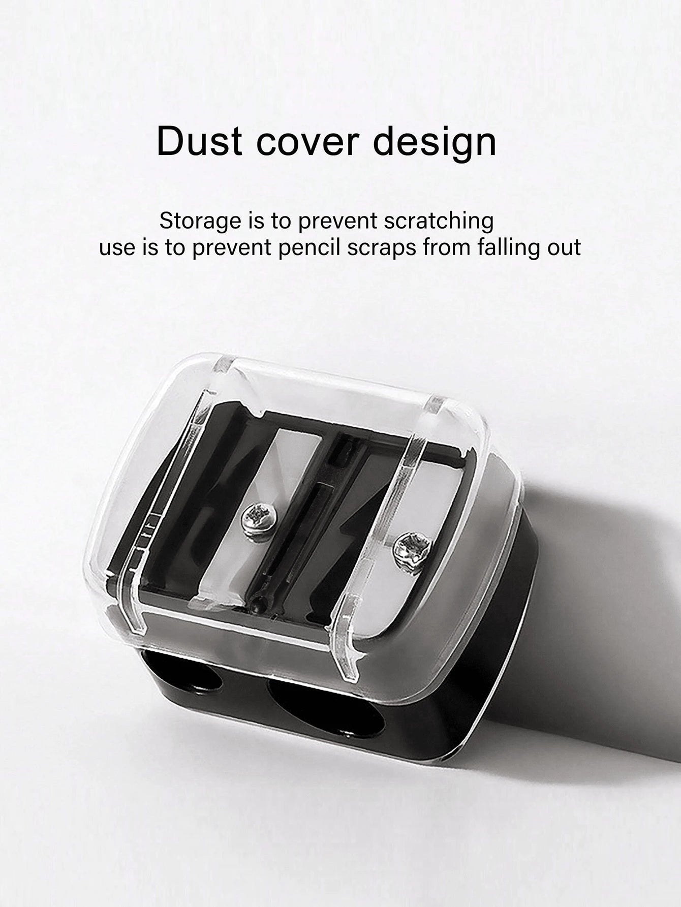 1pc Makeup Pencil Sharpener, Suitable For Eyebrow Pencil, Eyeliner, Lip Pencil, Lipstick And Other Cosmetics, Dual-Size Aperture Sharpener With Dust Cover, Cosmetics, Affordable Price, Room Decor, Van