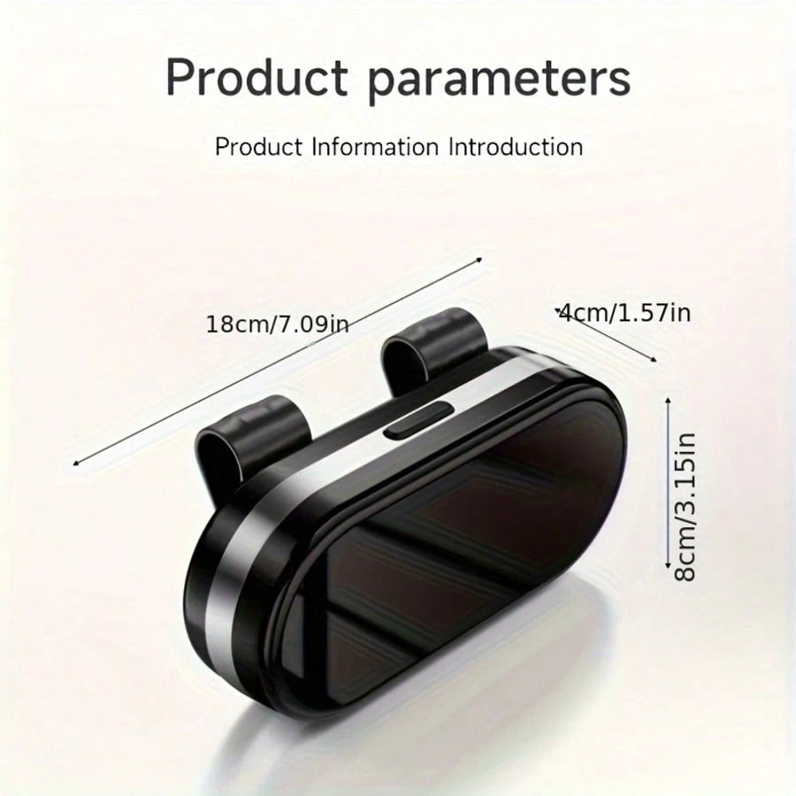 1pc Metal Smooth Surface & Abs High-End Fashion Glasses Holder For Car Sun Visor, Auto Eyeglasses Organizer Box, Auto Sunglass Holder Protective Box For Truck, SUV, RV