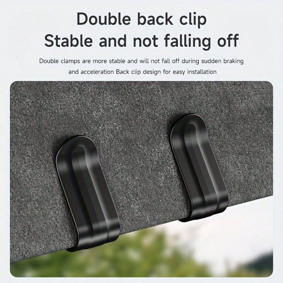 1pc Metal Smooth Surface & Abs High-End Fashion Glasses Holder For Car Sun Visor, Auto Eyeglasses Organizer Box, Auto Sunglass Holder Protective Box For Truck, SUV, RV