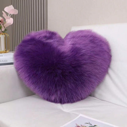1pc Mini Heart-Shaped Plush Pillow, Bedroom Decor, Sofa, Car Lumbar Cushion, Filled Inner