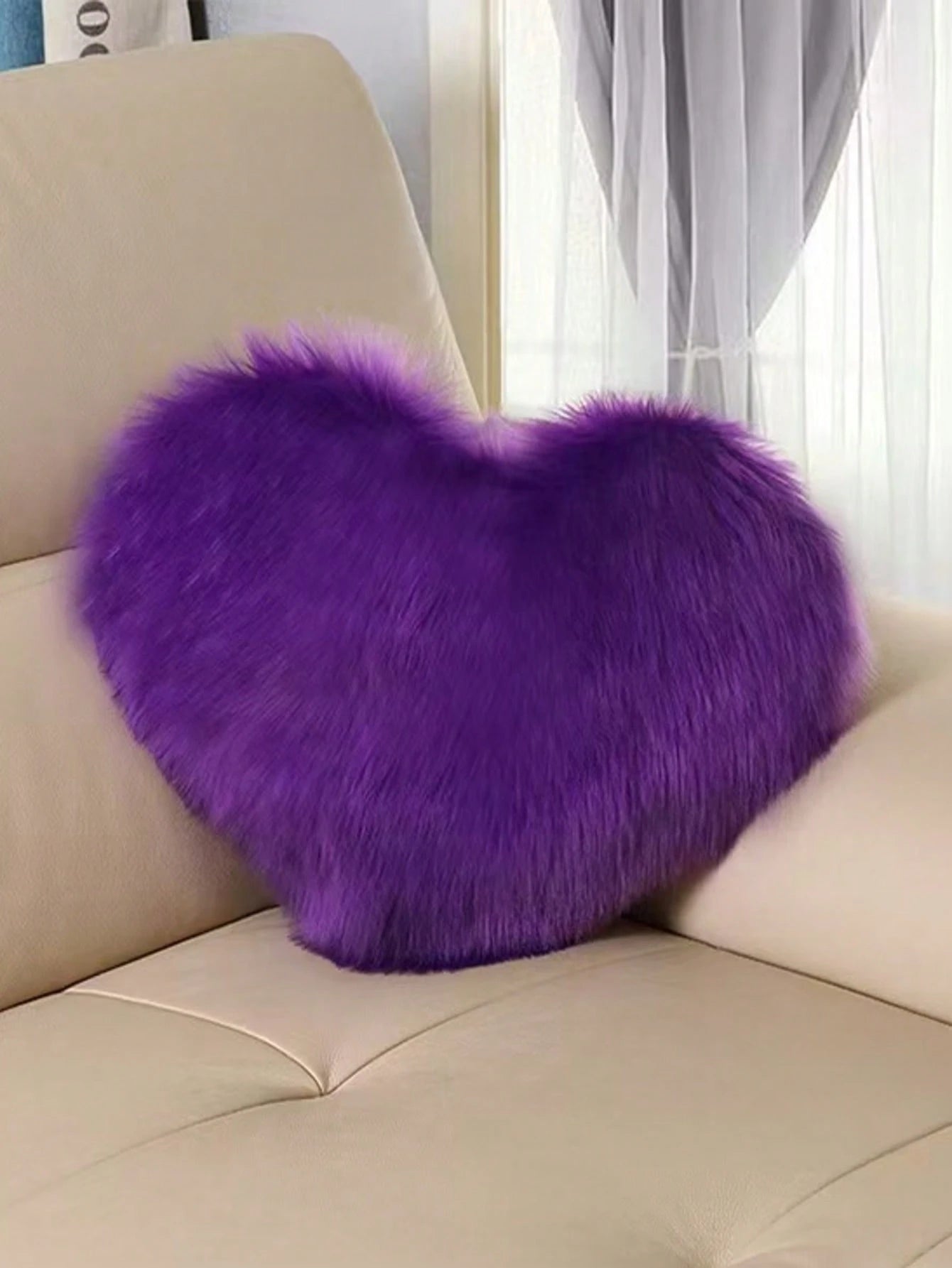1pc Mini Heart-Shaped Plush Pillow, Bedroom Decor, Sofa, Car Lumbar Cushion, Filled Inner