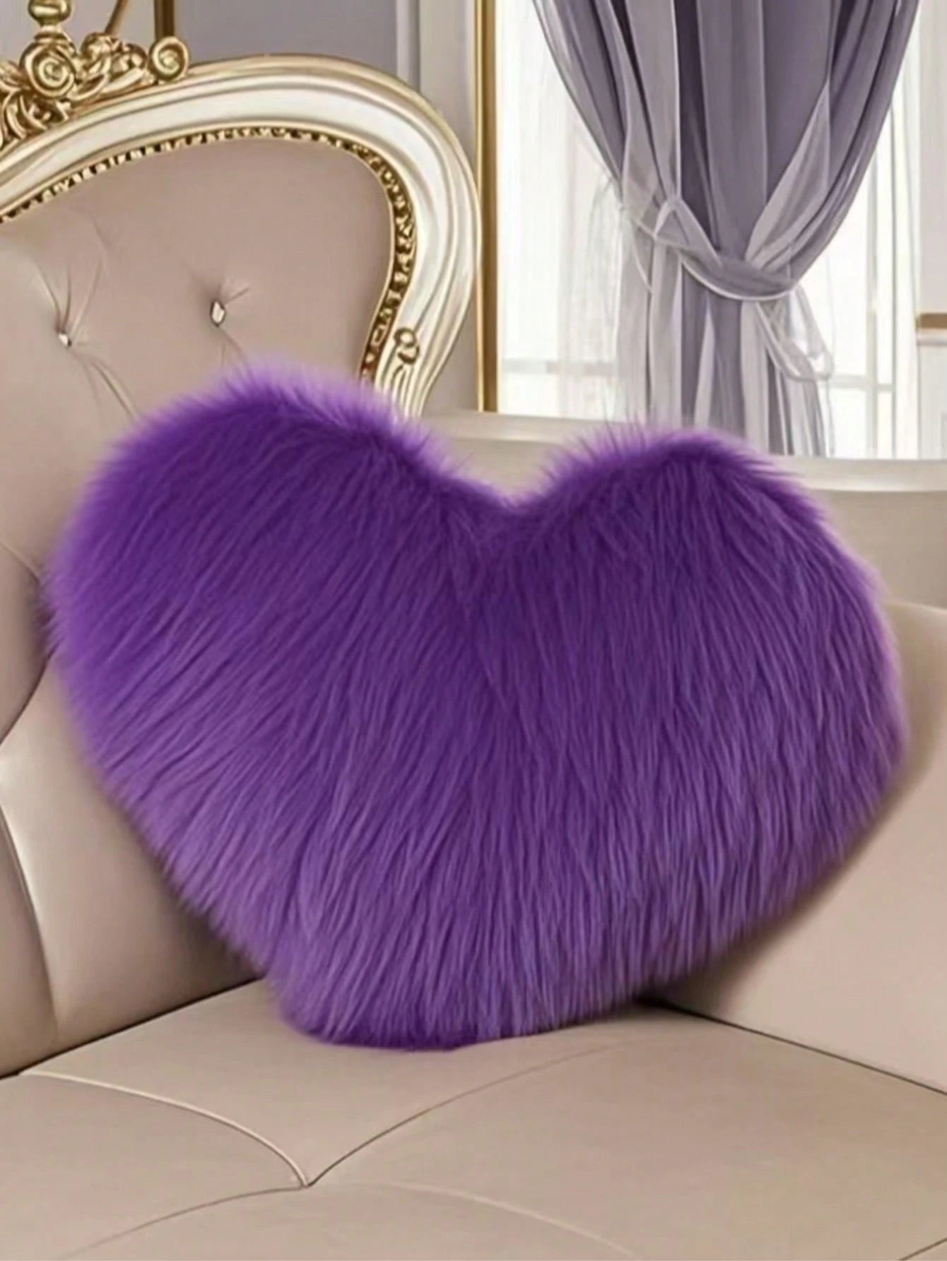 1pc Mini Heart-Shaped Plush Pillow, Bedroom Decor, Sofa, Car Lumbar Cushion, Filled Inner