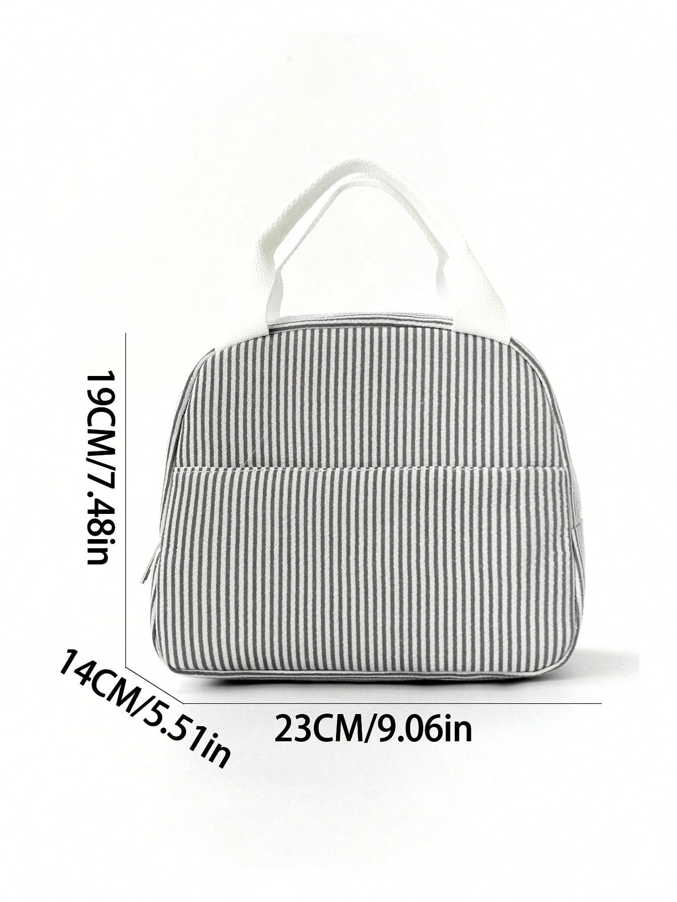 1pc Minimalist Insulated Lunch Bag, Student Lunch Box, Food Bag, Casual Picnic Bag, Camping Bag, Insulated Bag, Suitable For Office, School, Portable Large Capacity, Suitable For Travel, Picnic, Outdo