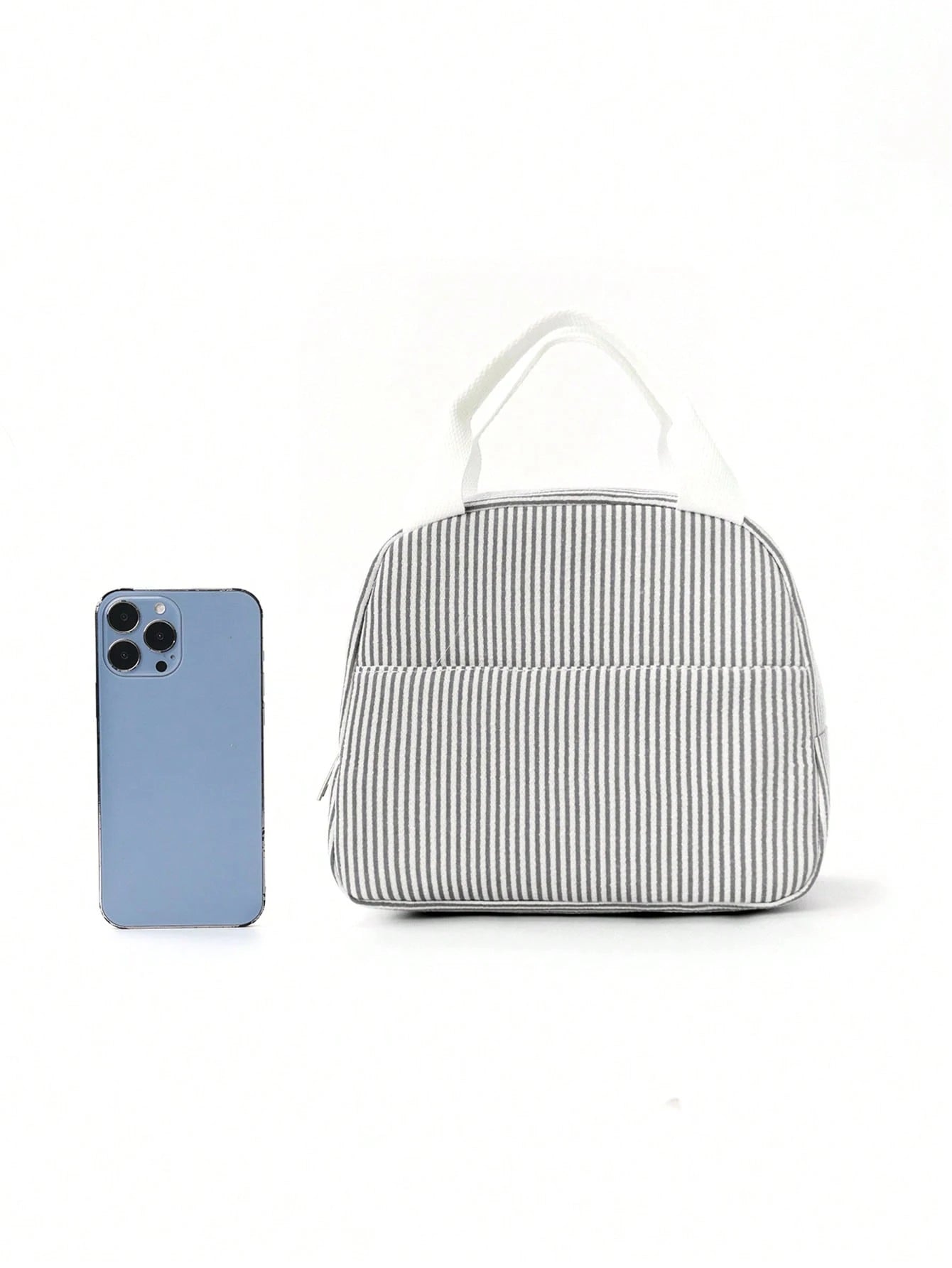1pc Minimalist Insulated Lunch Bag, Student Lunch Box, Food Bag, Casual Picnic Bag, Camping Bag, Insulated Bag, Suitable For Office, School, Portable Large Capacity, Suitable For Travel, Picnic, Outdo