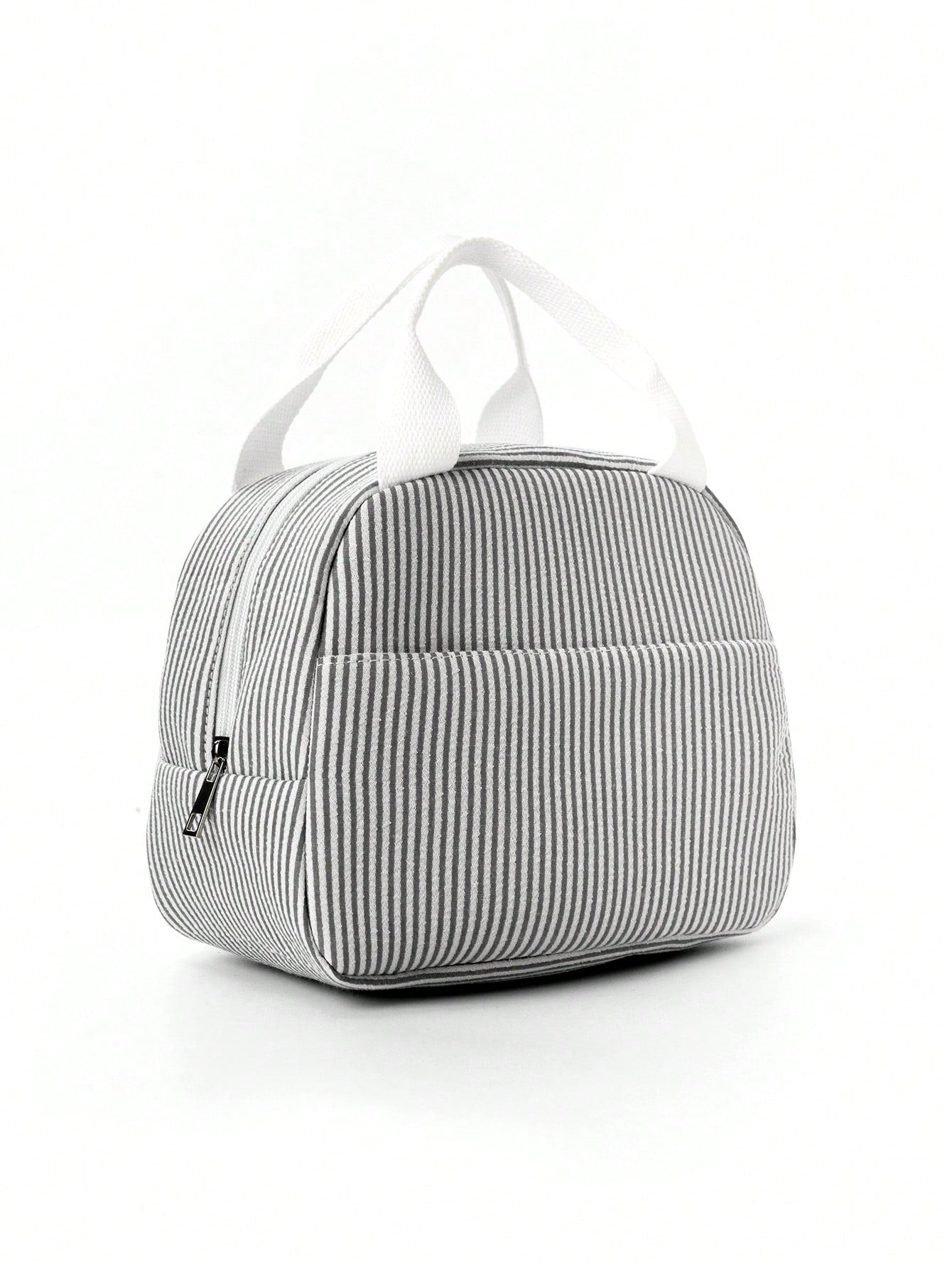 1pc Minimalist Insulated Lunch Bag, Student Lunch Box, Food Bag, Casual Picnic Bag, Camping Bag, Insulated Bag, Suitable For Office, School, Portable Large Capacity, Suitable For Travel, Picnic, Outdo