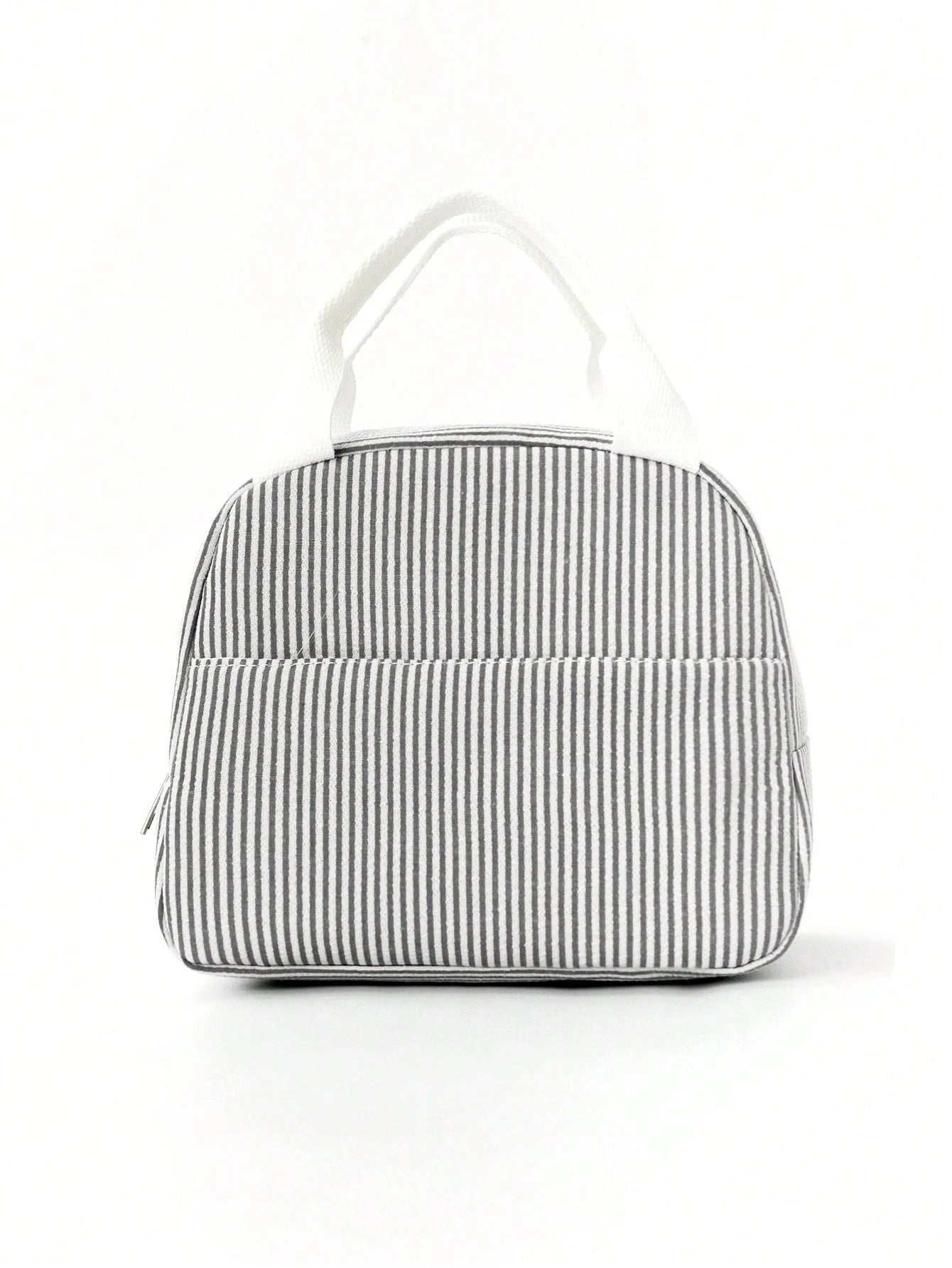 1pc Minimalist Insulated Lunch Bag, Student Lunch Box, Food Bag, Casual Picnic Bag, Camping Bag, Insulated Bag, Suitable For Office, School, Portable Large Capacity, Suitable For Travel, Picnic, Outdo