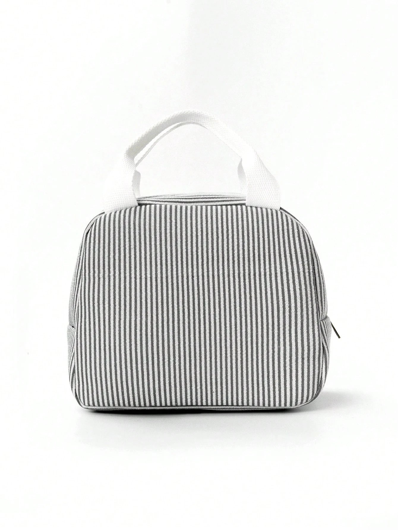 1pc Minimalist Insulated Lunch Bag, Student Lunch Box, Food Bag, Casual Picnic Bag, Camping Bag, Insulated Bag, Suitable For Office, School, Portable Large Capacity, Suitable For Travel, Picnic, Outdo