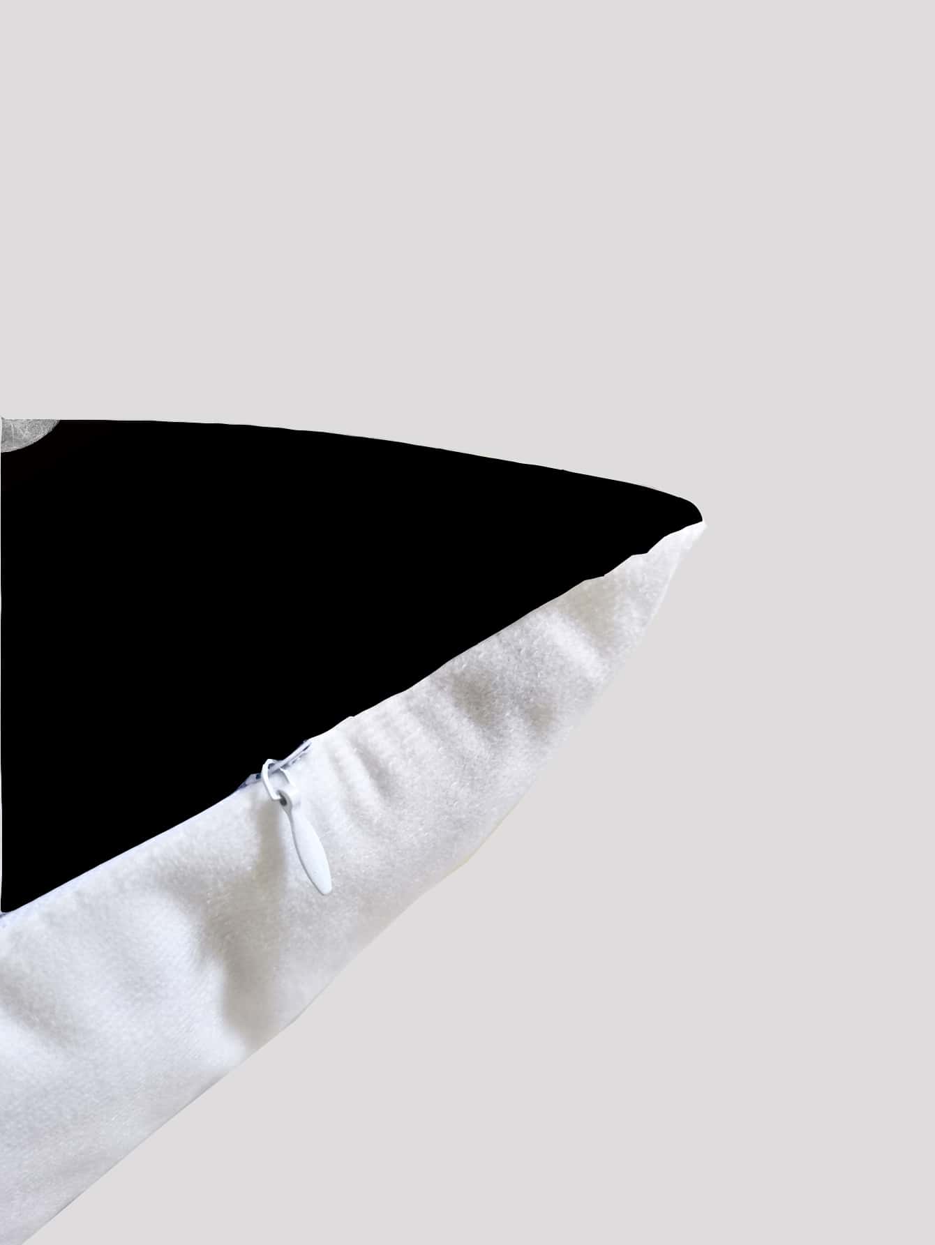1pc Moon Phase Print Cushion Cover Without Filler, Modern Throw Pillow Case, Pillow Insert Not Include, For Sofa, Living Room