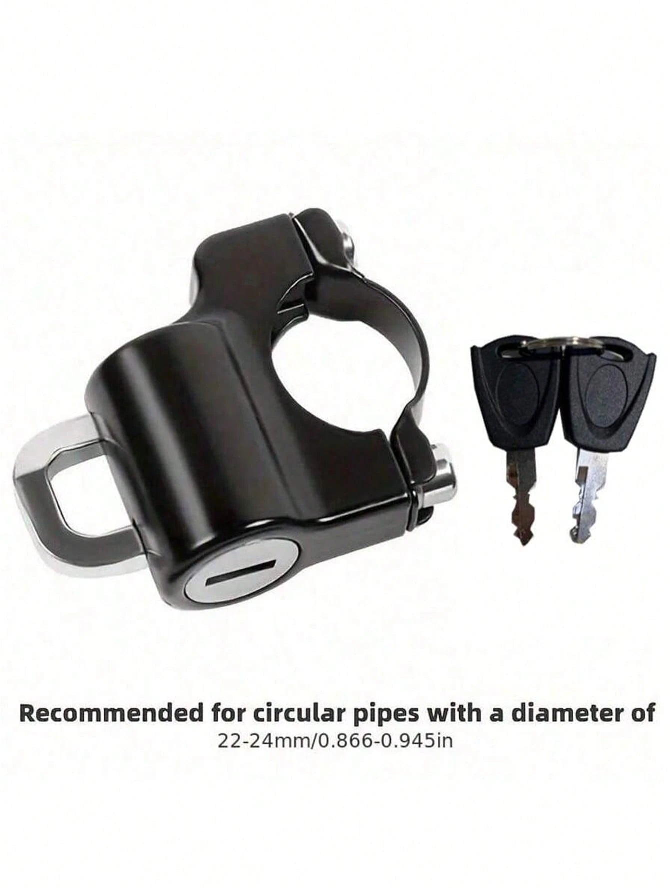 1pc Motorcycle Helmet Lock, Motorcycle Helmet Lock Motorcycle Accessories, Bicycle Helmet Lock Motorcycle Helmet Lock Electric Motorcycle Helmet 22-28mm Handlebar Clamp Sleeve Scooter Lock Accessories