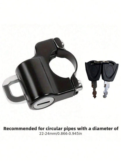 1pc Motorcycle Helmet Lock, Motorcycle Helmet Lock Motorcycle Accessories, Bicycle Helmet Lock Motorcycle Helmet Lock Electric Motorcycle Helmet 22-28mm Handlebar Clamp Sleeve Scooter Lock Accessories