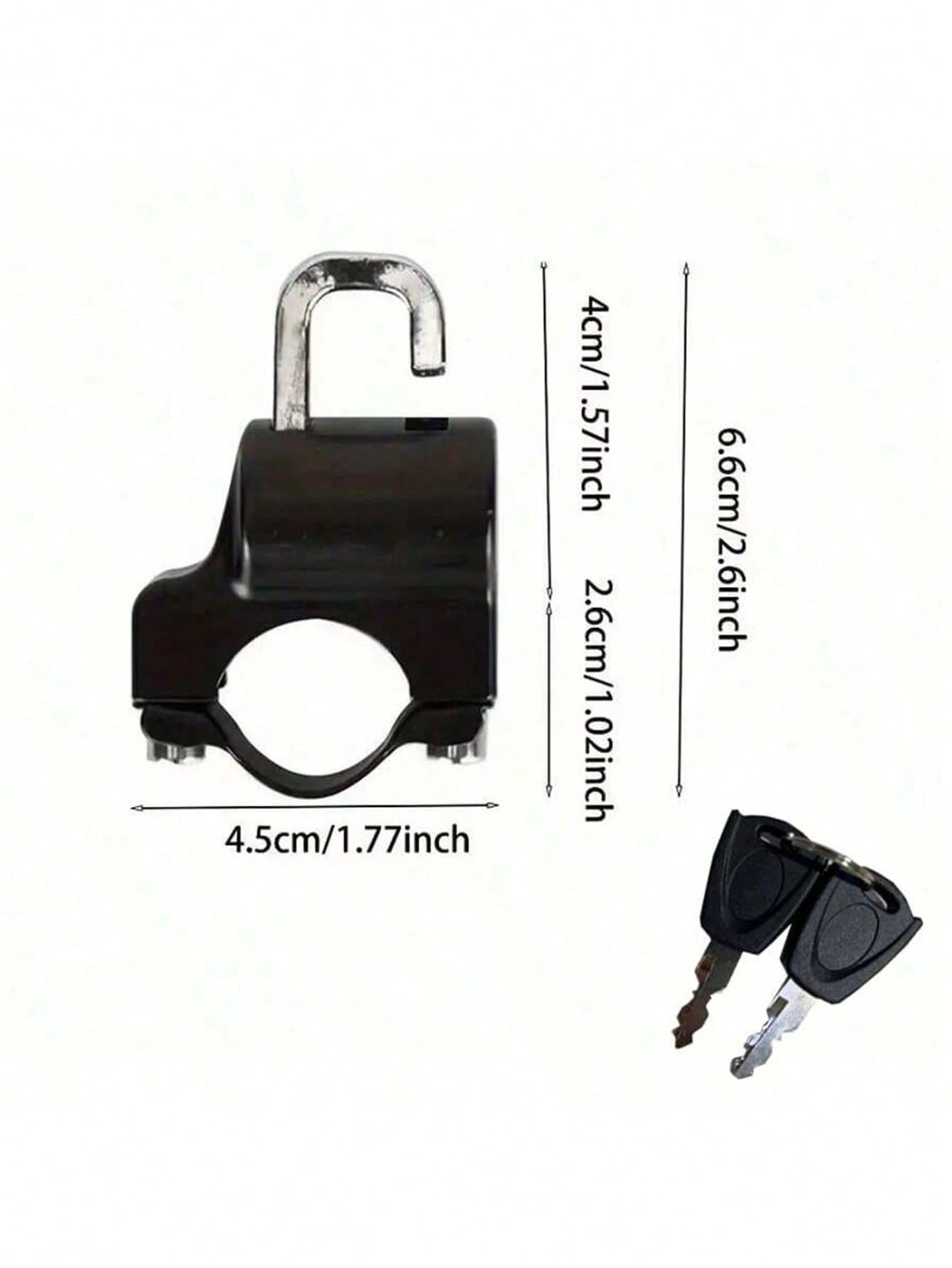 1pc Motorcycle Helmet Lock, Motorcycle Helmet Lock Motorcycle Accessories, Bicycle Helmet Lock Motorcycle Helmet Lock Electric Motorcycle Helmet 22-28mm Handlebar Clamp Sleeve Scooter Lock Accessories