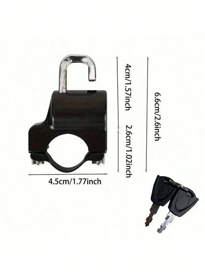 1pc Motorcycle Helmet Lock, Motorcycle Helmet Lock Motorcycle Accessories, Bicycle Helmet Lock Motorcycle Helmet Lock Electric Motorcycle Helmet 22-28mm Handlebar Clamp Sleeve Scooter Lock Accessories