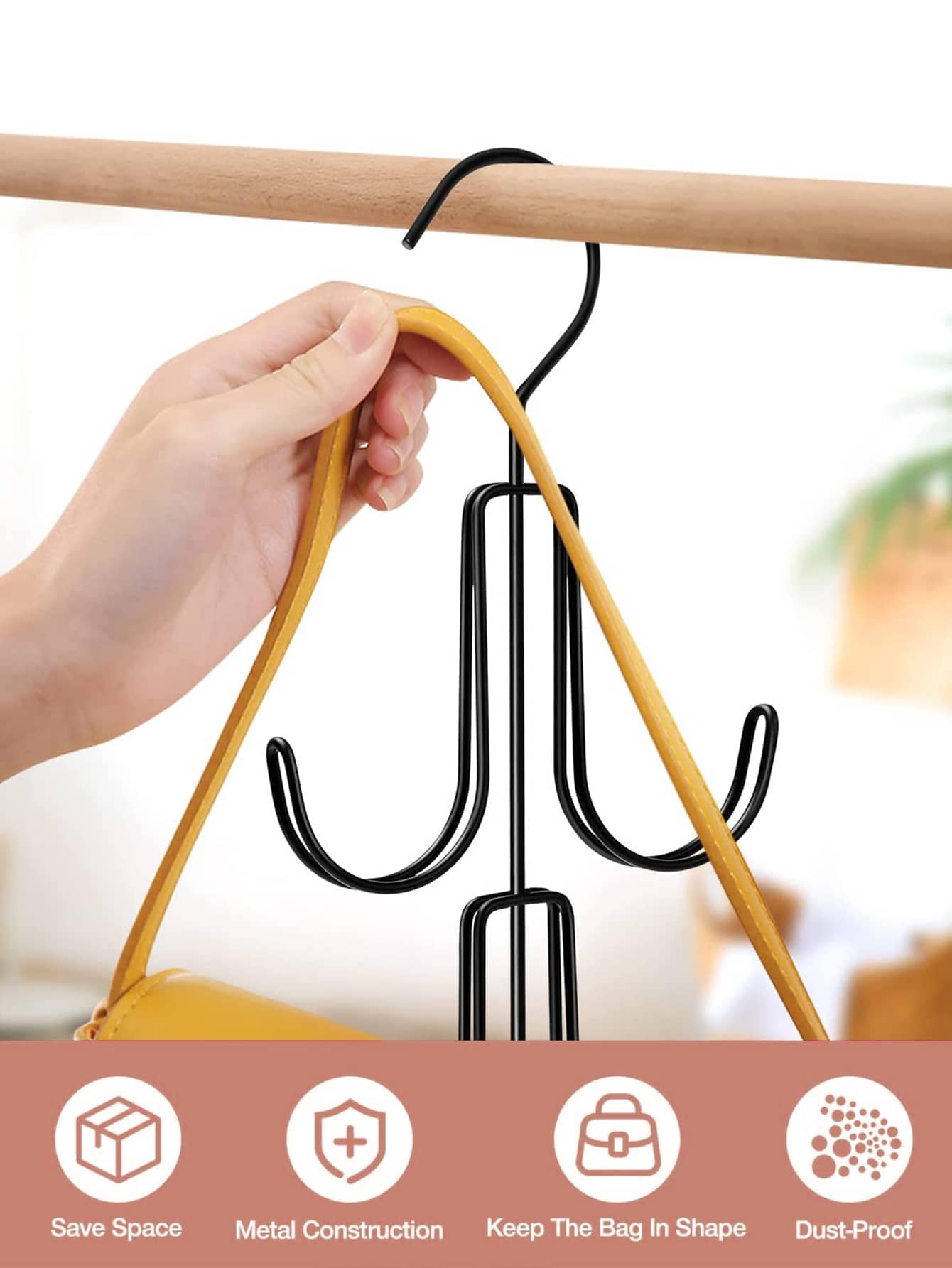 1pc Multifunctional Iron Bag Storage Hook,Creative Black Bag Organizer, Gender Reveal Party, Perfect For Birthdays, Weddings, Parties, The Perfect Gift For Colleagues, Friends, And Family, Back To Sch