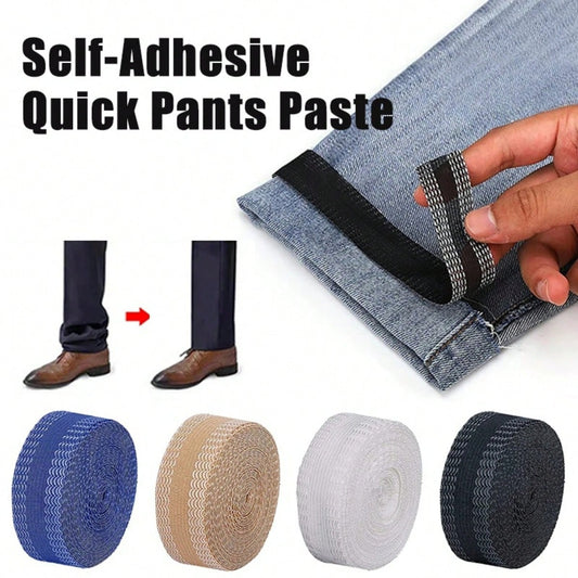 1pc Multiple Sizes Cinta Adhesiva Pants Edge Shorten Self-Adhesive Tape For Trousers Legs Edge Shortening Tape Paste Hem Iron On Pants Jeans Clothes Length Adjust