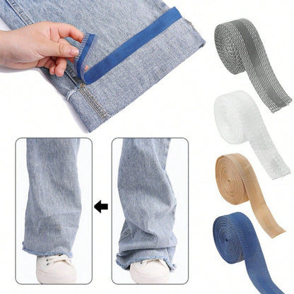 1pc Multiple Sizes Cinta Adhesiva Pants Edge Shorten Self-Adhesive Tape For Trousers Legs Edge Shortening Tape Paste Hem Iron On Pants Jeans Clothes Length Adjust