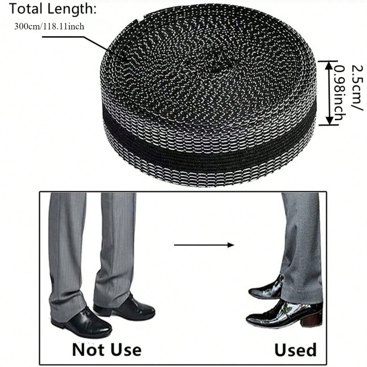 1pc Multiple Sizes Cinta Adhesiva Pants Edge Shorten Self-Adhesive Tape For Trousers Legs Edge Shortening Tape Paste Hem Iron On Pants Jeans Clothes Length Adjust