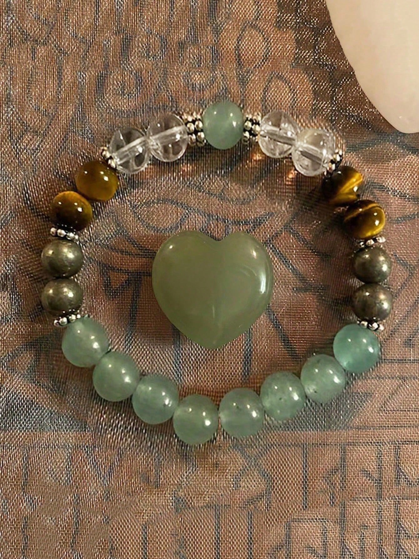 1pc Natural Yellow Quartz Tiger Eye Stone Bracelet, Women's Summer Beaded Bangle, Suitable As Gift