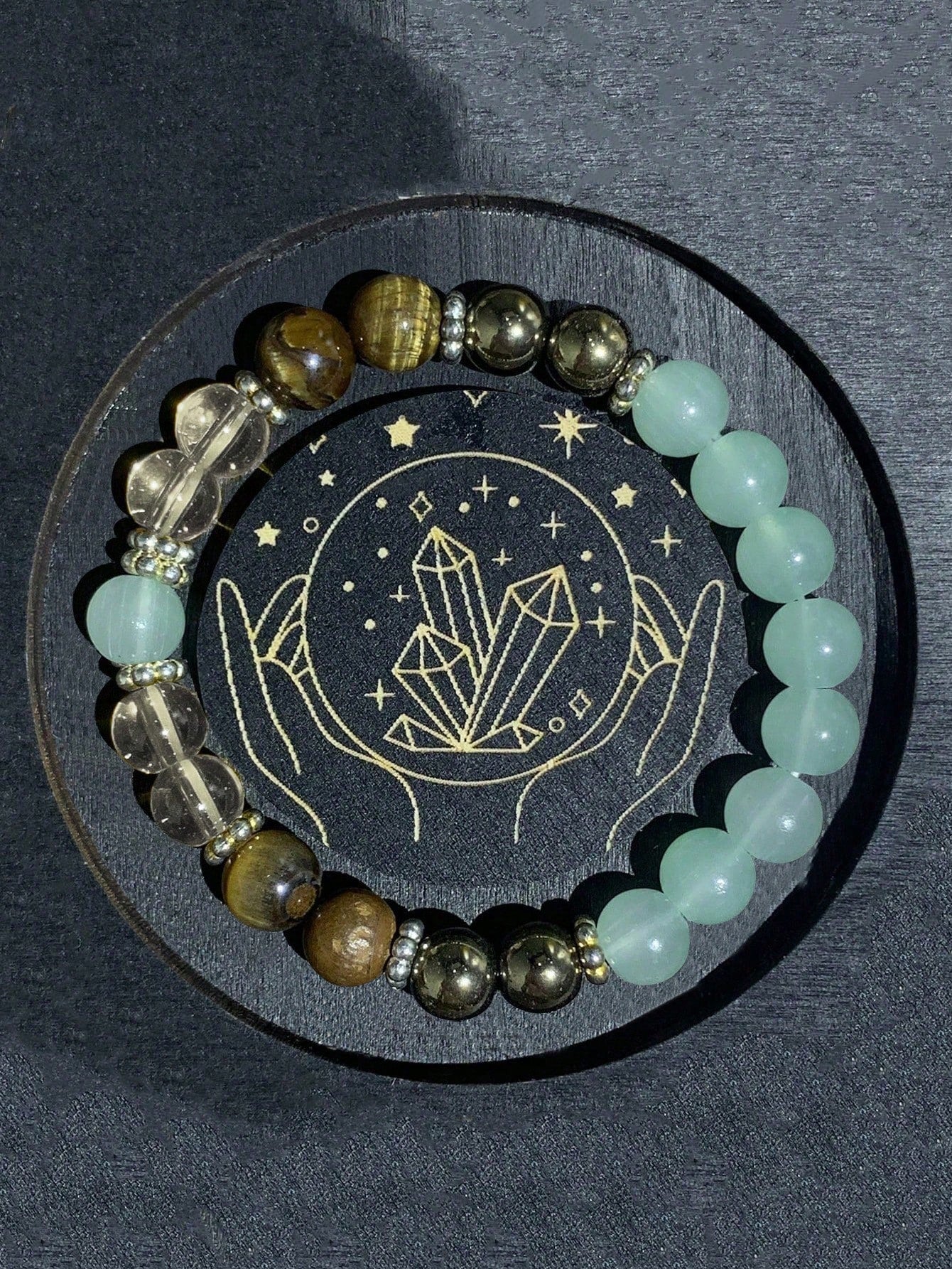 1pc Natural Yellow Quartz Tiger Eye Stone Bracelet, Women's Summer Beaded Bangle, Suitable As Gift