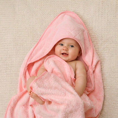 1pc Neutral Baby Solid Color Hooded Bath Towel, Unique Plain Design Baby Hooded Towel, Super Soft Newborn Bath Towel, Essential Baby Hooded Towel Large Size, All Season Universal Children Bath Towel C